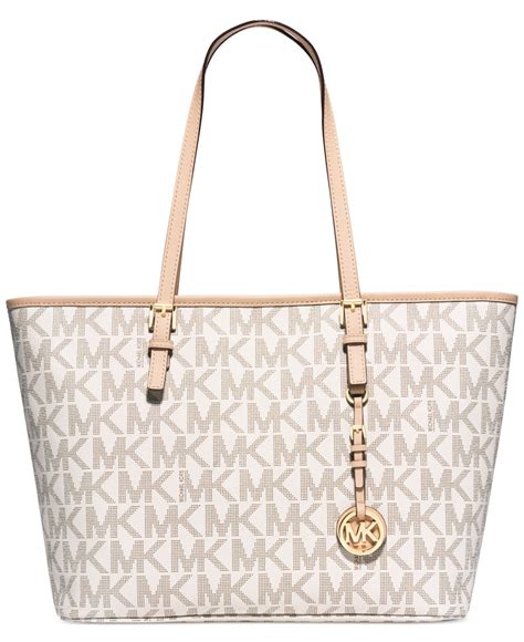 michael kors carryall tote white|Michael Kors shopper tote.